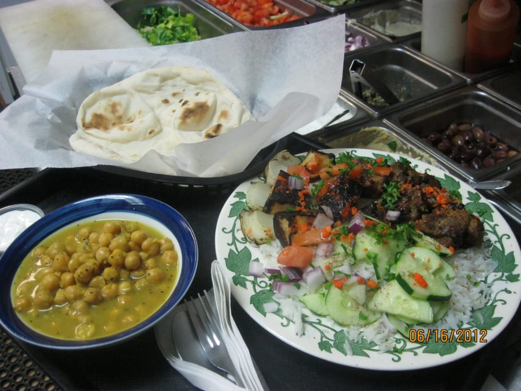 Freshly prepared meal in the kitchen